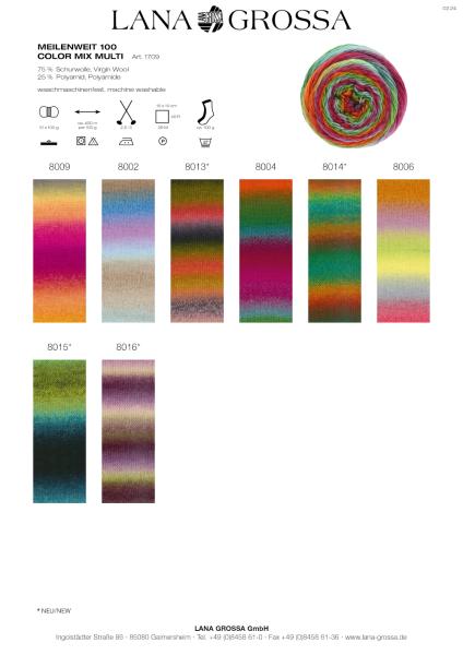 Meilenweit 100 Color Mix Multi Farbkarte 2024